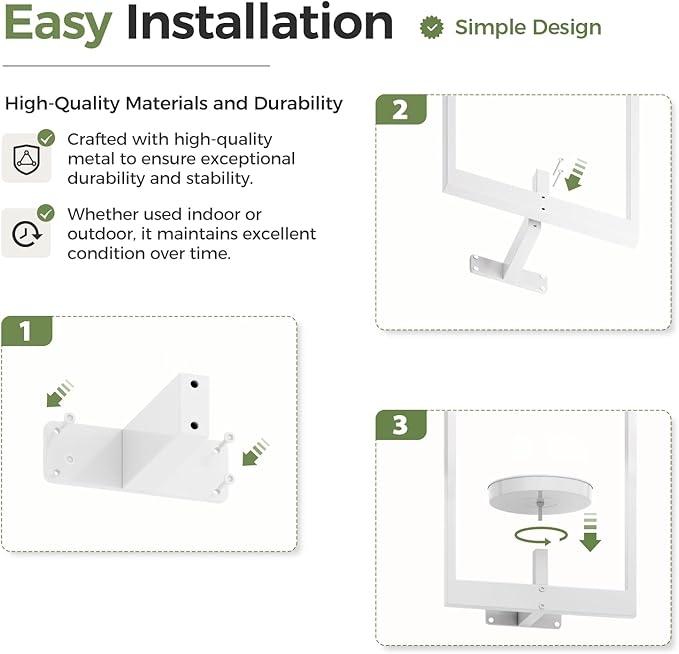 Bamworld Wall Plant Hanger Indoor Wall Planters for Indoor Plants Window Plant Shelves Wall Plant Holder Plant Stand Indoor Wall Decor, Plant Decor, Room Decor, White (Patent Design)