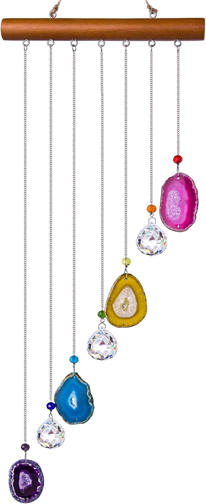 Agate Decor Crystal Prism Suncatcher Window Garden Hanging Sun Catchers Rainbow Maker Pendant