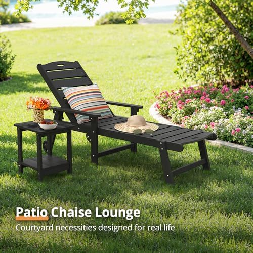 LUE BONA Outdoor Chaise Lounge, 5-Position - Image 5