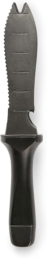 Hori Hori Garden Knife, Traditional Japanese Weeding Tool with ergonomic wooden handle. Hori garden tool with 7'inch blade with case. (Weeder blade)