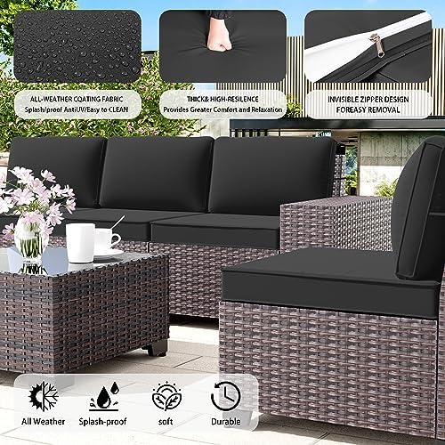 13 PCS Outdoor Patio Furniture Set, Outdoor Sectional Furniture - Image 6