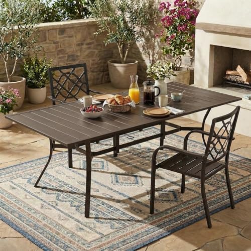 Patio Dining Table for 8, Outdoor Dining Table for Deck - Image 7