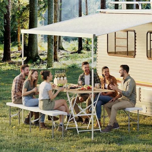 6FT Folding Bench 2 Pack, Plastic Portable Bench Seat - Image 7