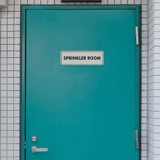 Signs ByLITA Standard Sprinkler Room Sign (Red) - Medium 2 Pack
