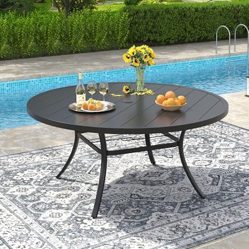 VICLLAX 53" Round Patio Dining Table - Image 7