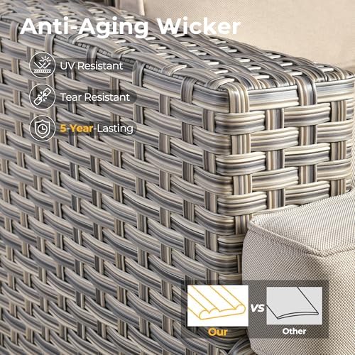 HOOOWOOO Outdoor Sectional Patio Furniture Set - Image 5
