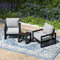 Rockaway Outdoor Modern 3-Piece HDPE Patio Sofa Set by Costaelm