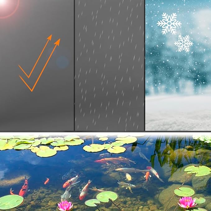 Pond Liners 20 x 25 Feet, Easy Cutting LDPE Pond Liner 20 Mil, High Preformed Koi Pond Liner for Ponds, Streams, Fountains and Garden Waterfall