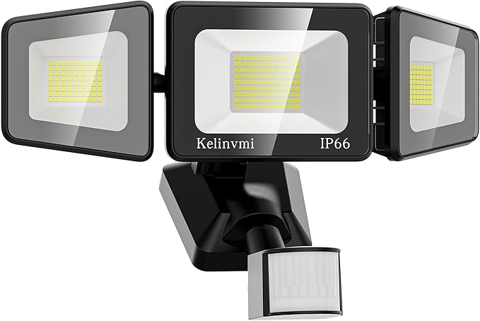 120W LED Flood Lights Outdoor with Motion Sensor, 12000LM 4500K Daylight, IP66 Waterproof Dusk to Dawn Outdoor Security Lights for Garage, Yard, Outside