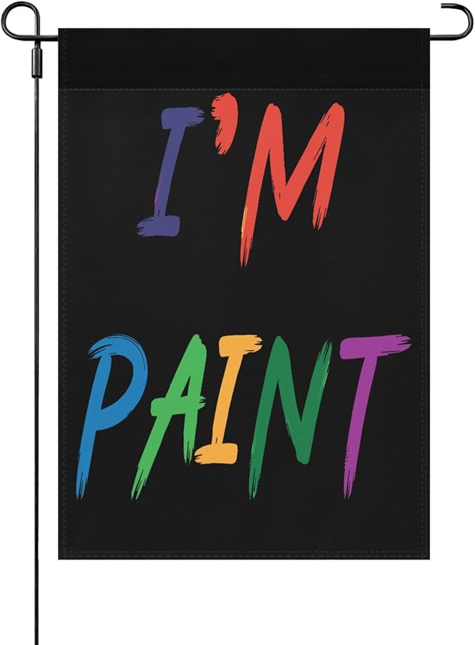 I like To Fingers Paint I'm Paint For Couple Valentines Garden Flags 12x18 Double Sided Funny Banner for All Season