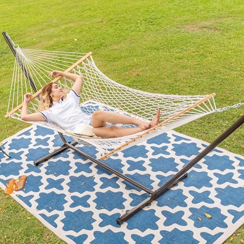 Lazy Daze Rope Hammock with Stand, Balance Straps & Carry Bag - Image 2