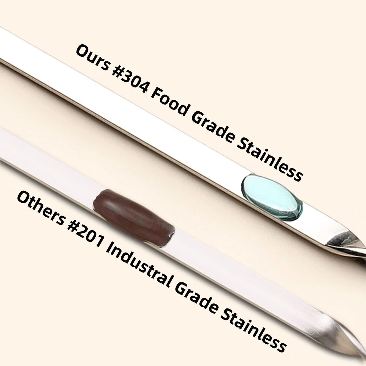 304 Stainless Steel 14.8" Long Flat Barbecue Skewers,20PCS/40PCS BBQ Kebab Skewers with Portable Metal Storage Tube,Reusable for Grilling Barbecue Kitchen Party and Outdoor Cooking (40PCS)