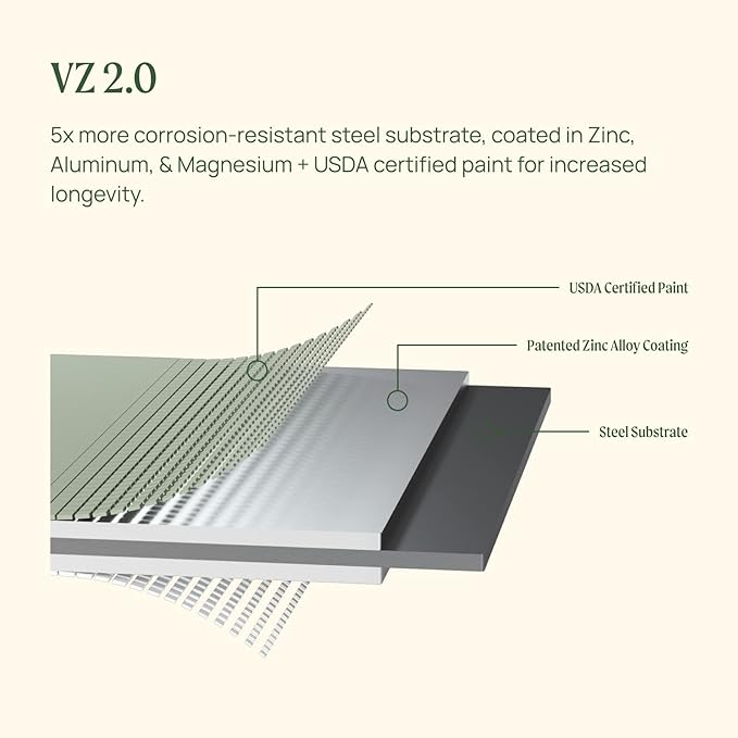 Vego garden 17" Tall 9 in 1 Novel Metal Raised Garden Bed Kits Modular Planter Beds with 2 in 1 Wrench & Magnetic Plant Tags for Vegetables Flowers, Terra Cotta