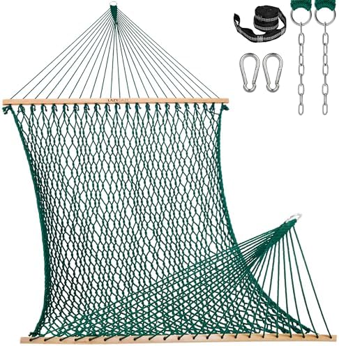 Lazy Daze 13 Ft Double Handwoven Polyester Rope Hammock by LazyDazeHammocks