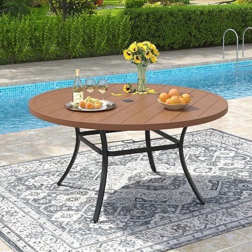 VICLLAX 50" Outdoor Round Patio Dining Table - Image 7