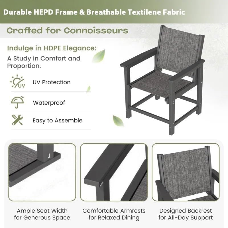 UDPATIO HDPE Outdoor Dining Table Patio Furniture Heavy Duty - Image 5