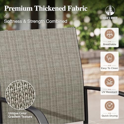 9pc Outdoor Patio Dining Set for 8, Textilene Chairs - Image 2