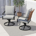 Grand patio 2-Pc Outdoor Swivel Dining Set, 2 Chairs by GrandPatio