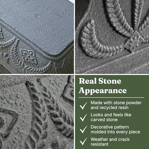 Basalt Grey Garden Bench - Image 4
