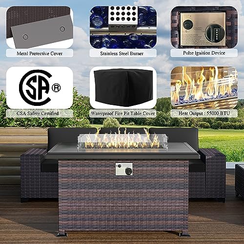13 PCS Outdoor Patio Furniture Set, Outdoor Sectional Furniture - Image 4