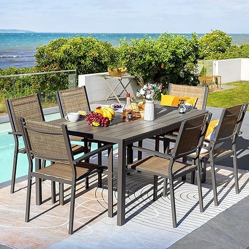 Greesum 7 Piece Outdoor Dining Set Patio Furniture by BuynowfromGreesum