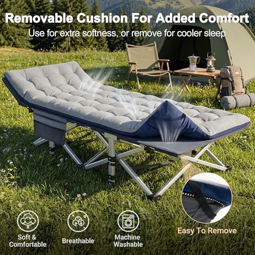 ABORON Camping Cot for Adults, 28 in Wide Folding Bed - Image 3