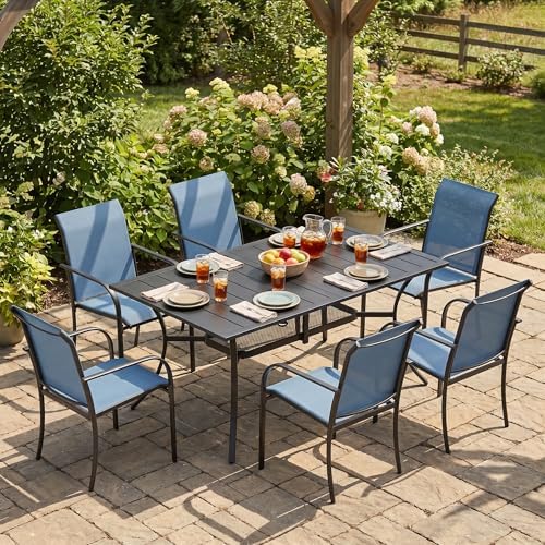 VICLLAX Patio Dining Set for 6, 7-piece Outdoor Dining Set by HOME