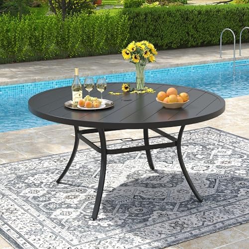 VICLLAX 50" Outdoor Round Patio Dining Table - Image 7