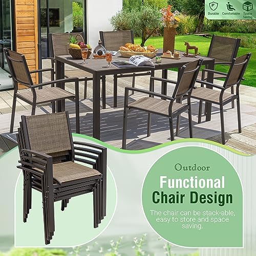 Greesum 7 Piece Outdoor Dining Set Patio Furniture - Image 5
