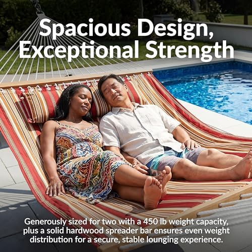 Sunnydaze Quilted Double Hammock - Image 4