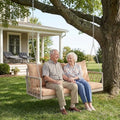 Wicker Porch Swing, Upholstered Outdoor Hanging Swing by DAYARUS