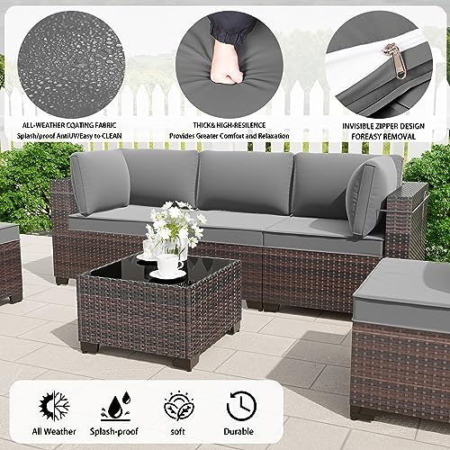 10 Pieces Outdoor Patio Furniture Set, Outdoor Sectional Furniture - Image 4
