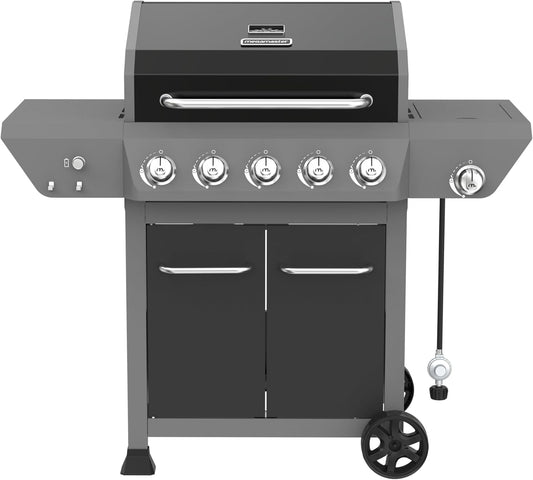 5-Burner Gas Grill with Side Burner, 66,000 BTUs, 753 SQ. In. Cooking Area, 2 Wheel Transport, Propane BBQ Grill with for Outdoor Cooking, Patios, and More - 720-1095