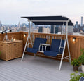 Comfortable Canopy Swing Chair for Two, Adjustable Shade and Storage by Unknown