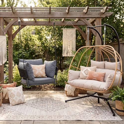 Swing Chair Outdoor, Single Hanging Porch Swing, Ceiling Hanging Chair - Image 4