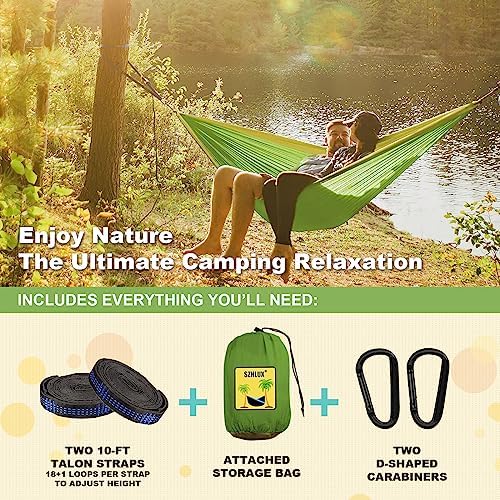 SZHLUX Camping Hammock Double & Single Portable Hammocks - Image 3