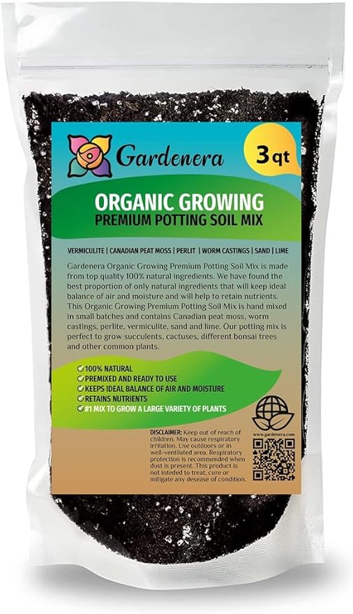 Organic Growing Medium - Nurture Your Plants with a Natural and Sustainable Solution - 3 QUARTS