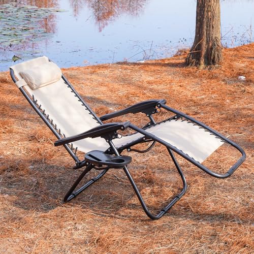 VTOY Zero Gravity Lounge Chair, Adjustable Outdoor Reclining Chair - Image 2