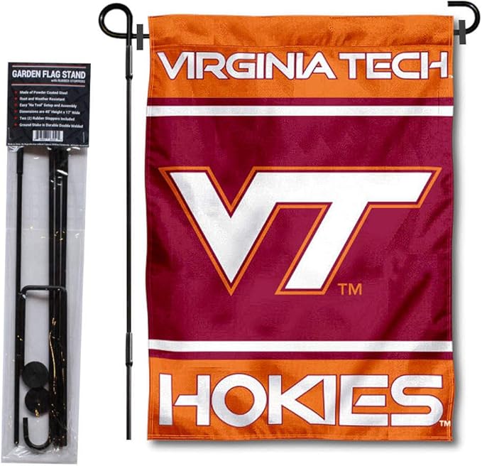 College Flags & Banners Co. Virginia Tech Hokies Garden Flag with Stand Holder