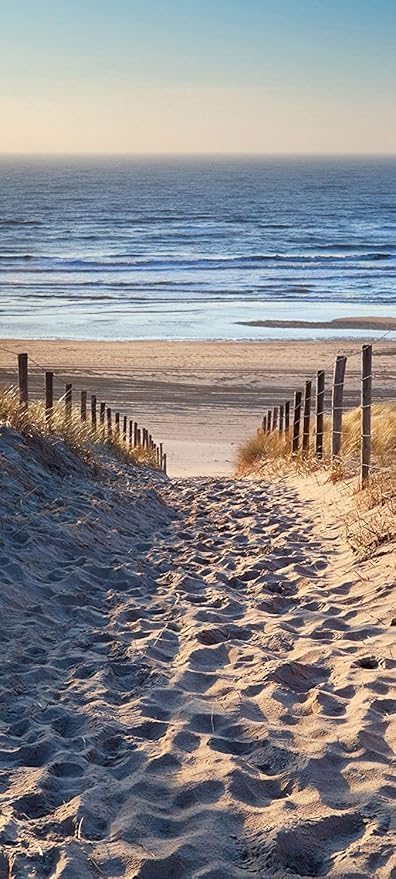 3D Door Stickers Murals Peel and Stick DIY Wallpaper Removable PVC Waterproof Decals Self-Adhesive - Seascape - Poster for Bedroom Living Room Decor 39.3 x 82.7 inch