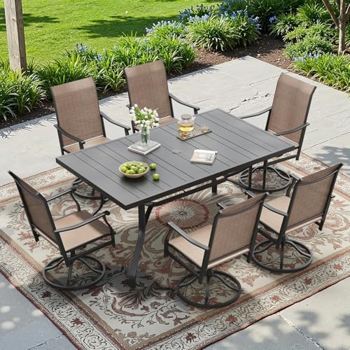 Soohow Outdoor Dining Table 60"x35", Rectangle Patio Table - Image 2