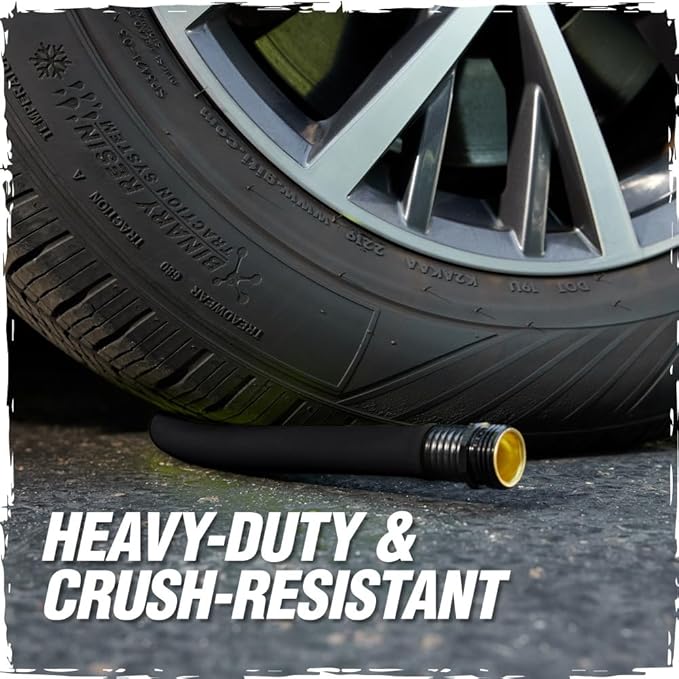Rugged Rhino Heavy Duty Flexible Light Weight Garden Hose, 25ft x 5/8in, 4 Layer Leakproof Outdoor Gardening Tools, Watering Supplies, Powerful Water Pressure for Lawn, Flowers, Black Orange