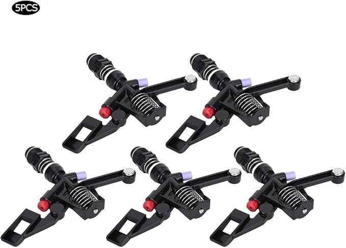 5PCS Garden Impulse Sprinkler Impact Sprinkler for Watering Irrigation, 3/4in DN20 Male Thread