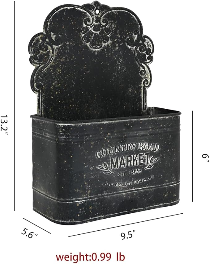 All Chic Black Wall Planter Metal Wall Planter Outdoor Wall Planter Wall Hanging Planter Rustic Wall Mount Planter Outdoor Indoor Wall Planter for Farmhouse Decor