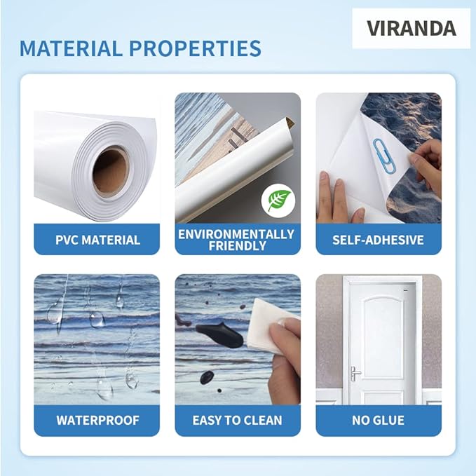 Door Wallpaper Self-Adhesive Door Poster 3D Door Picture - Sylter Dune - Door Film Photo Wallpaper Premium PVC Waterproof Door Sticker Wall Sticker for Bedroom Living Room Door Decoration Stickers 86