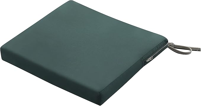 Classic Accessories Ravenna Water-Resistant Patio Chair Seat Cushion, 18 x 18 x 2 Inch, Mallard Green, Patio Furniture Cushions