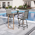 Sophia & William 3-Piece Bar Height Patio Set, Dark Grey by SophiaWilliam