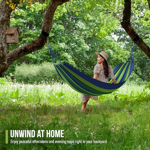 Sorbus Brazilian Double Hammock, Cotton Bed - Image 2