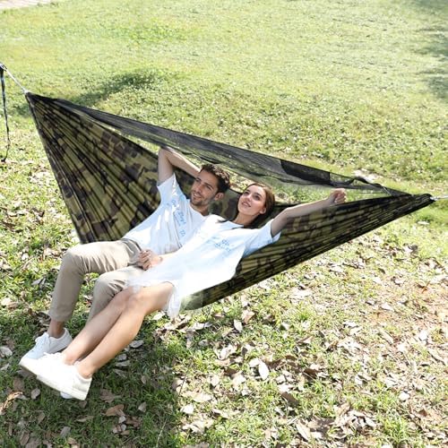 Camping Hammock with Mosquito Net and Ridge Rope, 2 Person Extra Large - Image 6