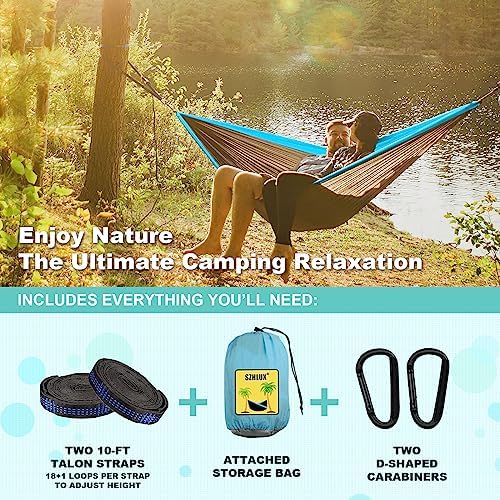 SZHLUX Camping Hammock Double & Single Portable Hammocks - Image 3